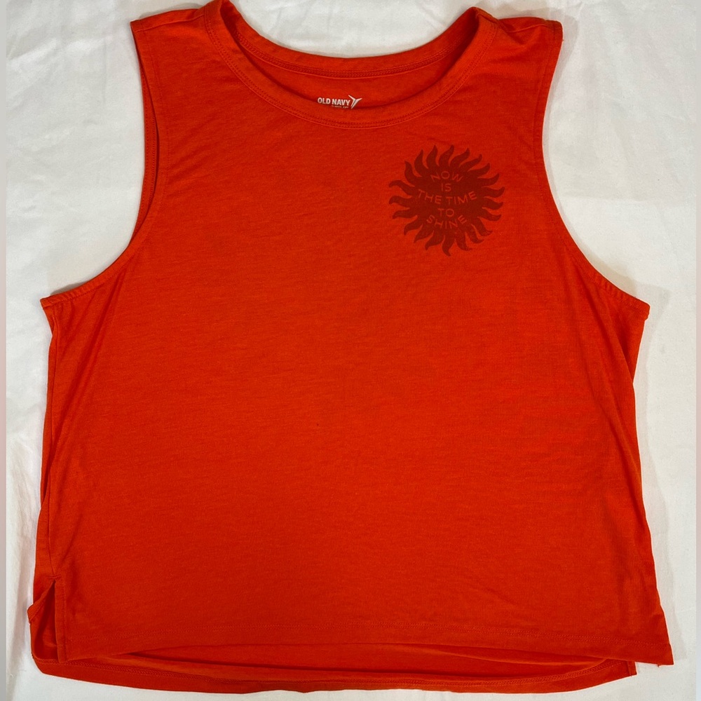 Old Navy Active Orange Sleeveless Tank Top Women’s Medium Yoga Running Workout